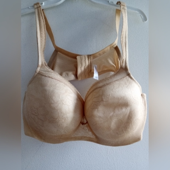Cacique by Lane Bryant Women Nude/Beige Full Coverage Floral Lace Bra size 46C, - Picture 1 of 10